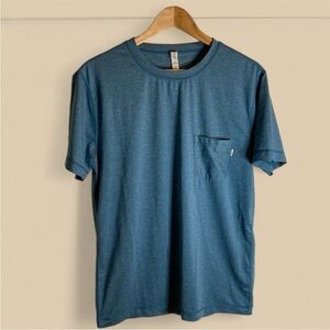 Vuori The Rise, The shine men's teal pocket active tee size Medium